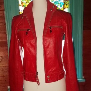 Vintage Wilsons Red leather jacket( BAD A..)